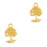 DQ Metal charm Tree 13x8mm Gold